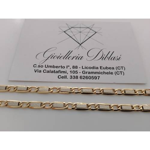 COLLANA ORO Bicolore 18 Karati GIALLO...