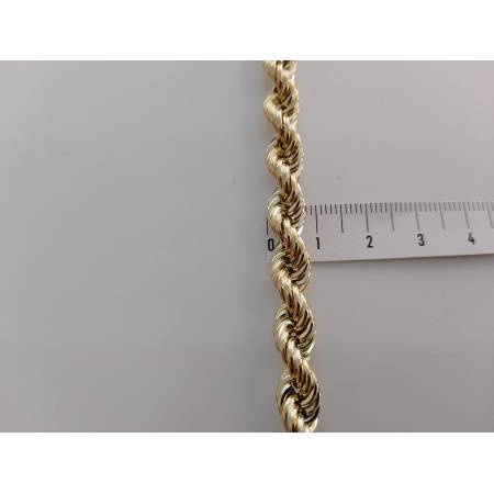 COLLANA CORDA Donna Con Ciondolo Cuore ORO GIALLO 18 Kt 750% Maglia Intrecciata