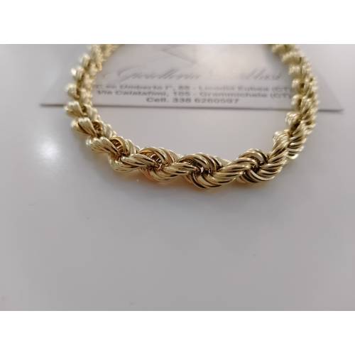 COLLANA CORDA Uomo Donna Unisex ORO...