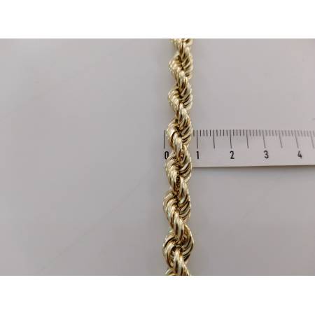 COLLANA CORDA Uomo Donna Unisex ORO GIALLO 18 Kt 750% Collier Maglia Intrecciata