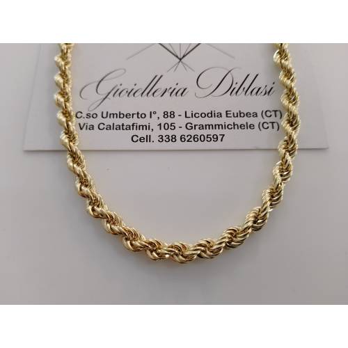 COLLANA CORDA Donna ORO GIALLO 18...