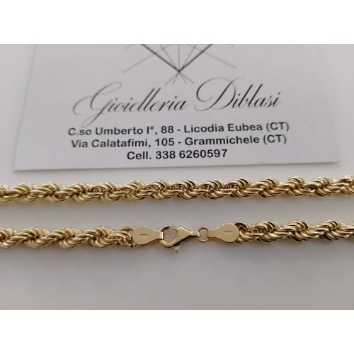 COLLANA CORDA Donna ORO GIALLO 18...