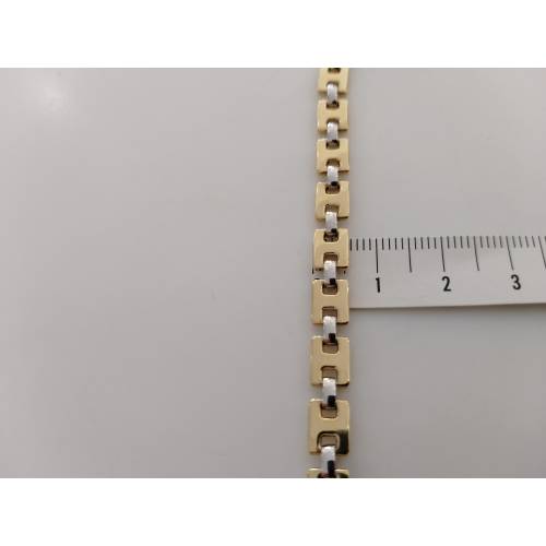 COLLANA ORO 18 KT 750% Giallo Bianco...