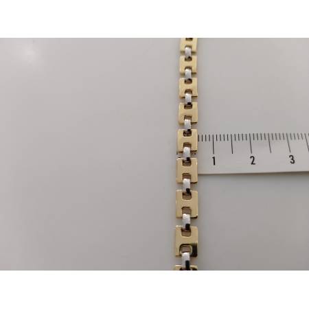 COLLANA ORO 18 KT 750% Giallo Bianco COLLIER Maglia CATENA Girocollo Uomo Donna