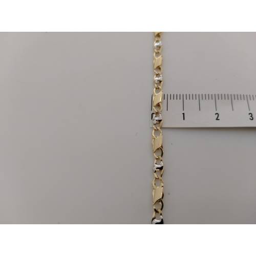 COLLANA ORO 18 KT 750% Giallo Bianco...