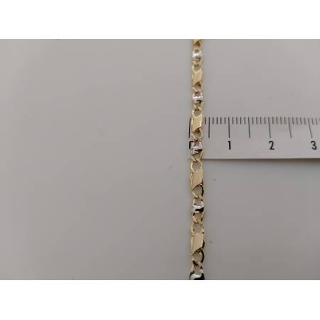 COLLANA ORO 18 KT 750% Giallo Bianco COLLIER Maglia CATENA Girocollo Uomo Donna