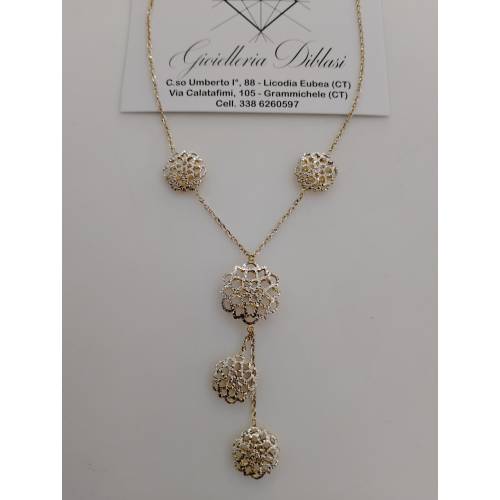 COLLANA Donna ORO Bicolore GIALLO...