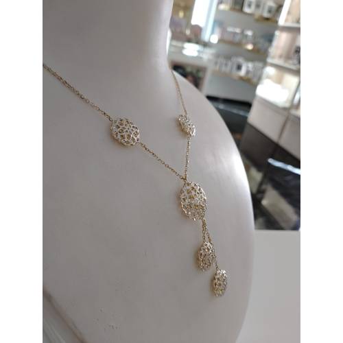 COLLANA Donna ORO Bicolore GIALLO...