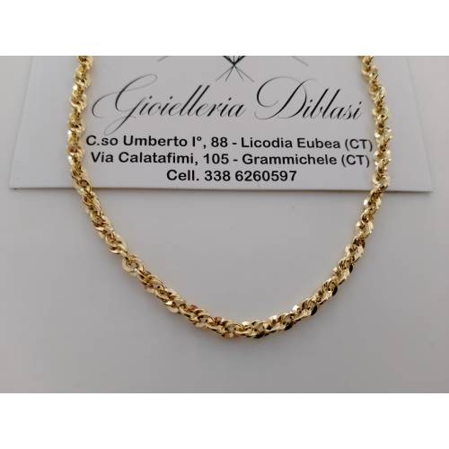 COLLANA Lunga Donna ORO GIALLO 18...
