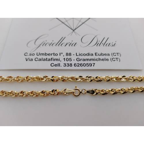 COLLANA Lunga Donna ORO GIALLO 18...