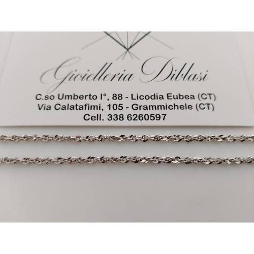 COLLANA Donna ORO BIANCO 18 KARATI...