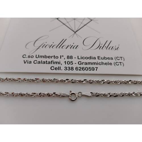 COLLANA Donna ORO BIANCO 18 KARATI...