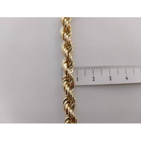BRACCIALE Donna ORO GIALLO 18 Karati 750% Maglia CATENA CORDA FUNE Intrecciata
