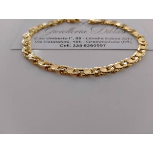 BRACCIALE Uomo Donna ORO GIALLO 18...