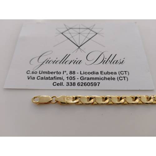 BRACCIALE Uomo Donna ORO GIALLO 18...