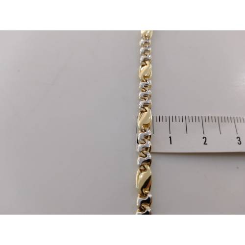 BRACCIALE ORO Maglia Bicolore GIALLO...