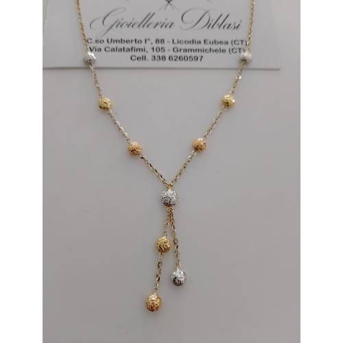 COLLANA Donna ORO GIALLO BIANCO ROSSO...