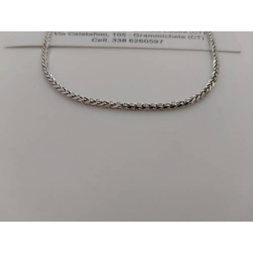 COLLANA In ORO BIANCO Uomo Donna...