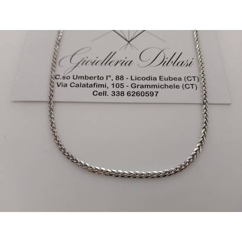 COLLANA In ORO BIANCO Uomo Donna...