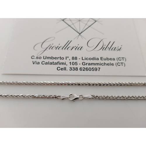 COLLANA In ORO BIANCO Uomo Donna...