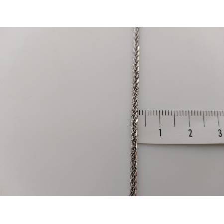 COLLANA In ORO BIANCO Uomo Donna Unisex 18 Karati 750%/1000 Maglia Catena SPIGA