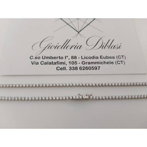 COLLANA Donna ORO BIANCO 18 Karati...