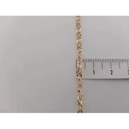 COLLANA Donna ORO GIALLO 18 Karati 750% Maglia CATENA Lavorata GIROCOLLO Collier