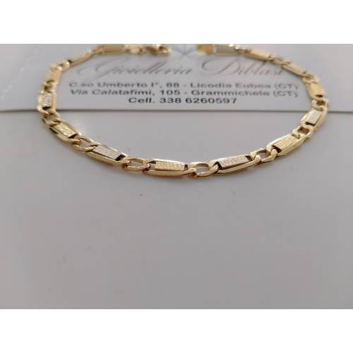 BRACCIALE ORO Bicolore GIALLO BIANCO...