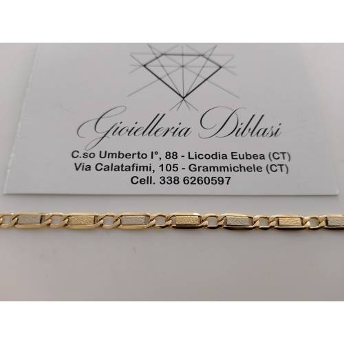 BRACCIALE ORO Bicolore GIALLO BIANCO...