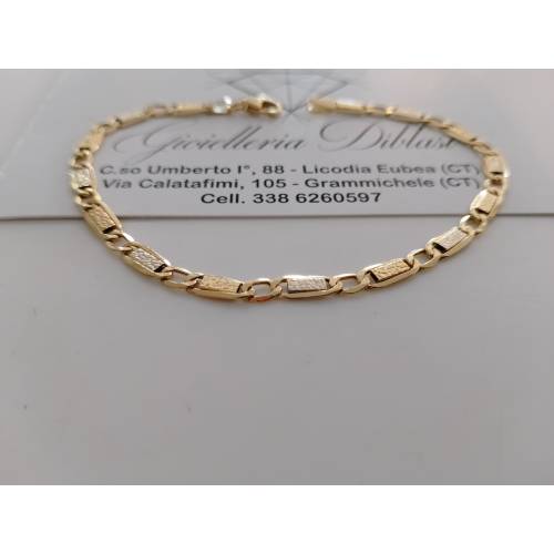 BRACCIALE ORO Bicolore GIALLO BIANCO...