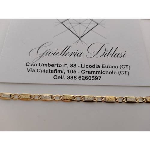 BRACCIALE ORO Bicolore GIALLO BIANCO...