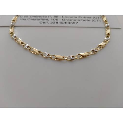 BRACCIALE ORO Bicolore GIALLO BIANCO...