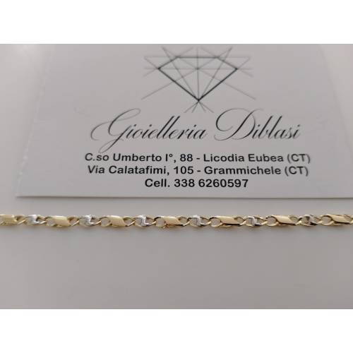 BRACCIALE ORO Bicolore GIALLO BIANCO...