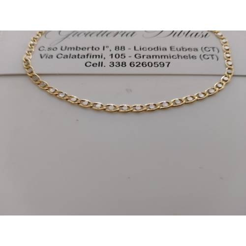 BRACCIALE ORO Maglia Lucida Piatta...