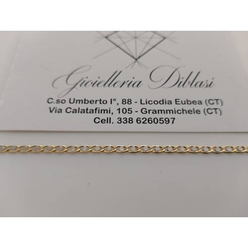 BRACCIALE ORO Maglia Lucida Piatta...