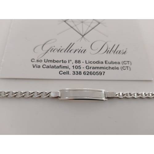 BRACCIALE ORO BIANCO 18 Karati Unisex...
