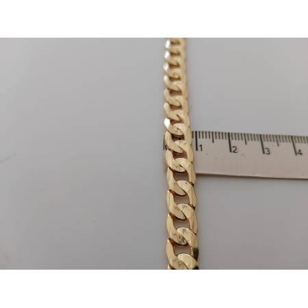 BRACCIALE Uomo Donna Unisex ORO GIALLO 18 Karati 750/1000 Maglia Catena GRUMETTA