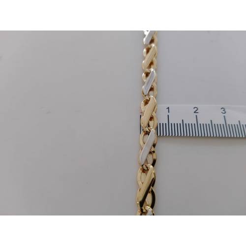 COLLANA ORO Bicolore GIALLO BIANCO 18...