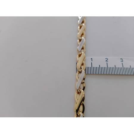 COLLANA ORO Bicolore GIALLO BIANCO 18 Karati 750% Uomo Donna Collier Girocollo