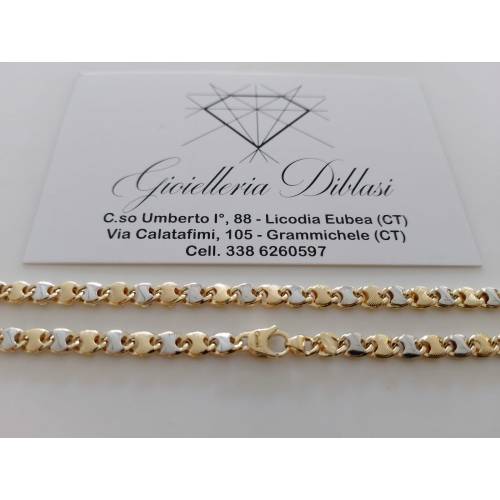 COLLANA Alternata In ORO Bicolore...
