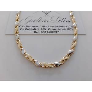 COLLANA ORO Bicolore GIALLO...