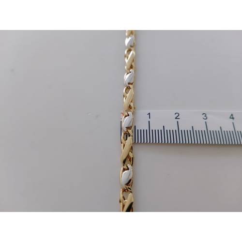 COLLANA ORO Bicolore GIALLO BIANCO 18...
