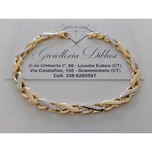 BRACCIALE Bicolore Maglia...