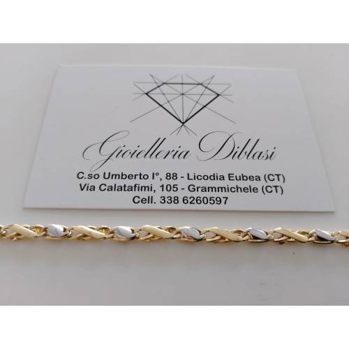 BRACCIALE Bicolore Maglia Alternata...