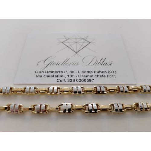 COLLANA Uomo Donna ORO Bicolore 18...