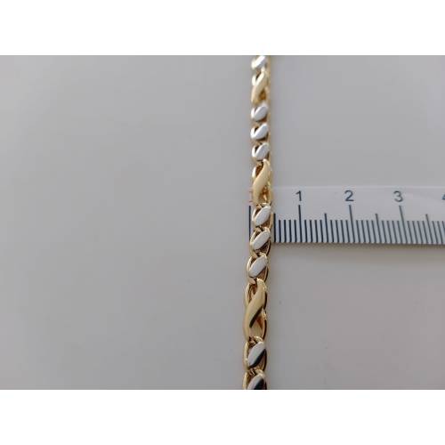 BRACCIALE ORO Maglia Bicolore GIALLO...