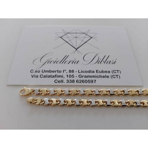 BRACCIALE In ORO Bicolore GIALLO...