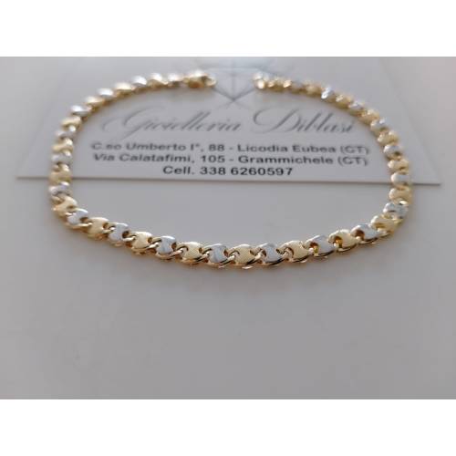 BRACCIALE In ORO Bicolore GIALLO...