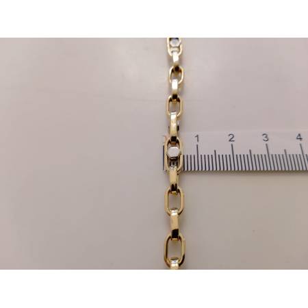 BRACCIALE In ORO 18 Karati 750% Uomo Donna Bicolore GIALLO BIANCO Maglia Catena