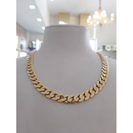 COLLANA Uomo In ORO GIALLO 18 Karati 750%/1000 Collier Catena Grumetta Girocollo